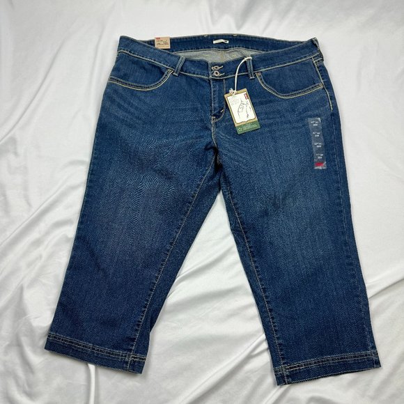 NWT Levi’s 542 Jeans Relaxed Fit Dark Wash Stretch Plus Size 20W Women - Picture 1 of 9